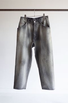 SELVEDGE TAPERED 5P BLACK DENIM PANTS/L.BLACK