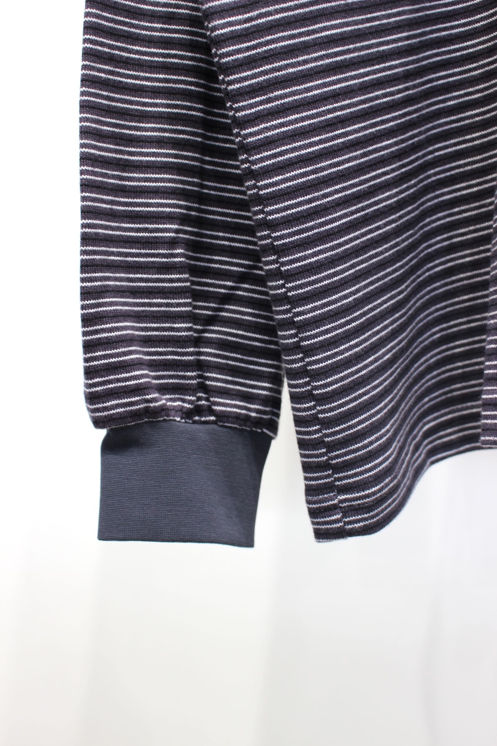 BORDER WIDE L/S T-SHIRT | CHARCOAL | カットソー