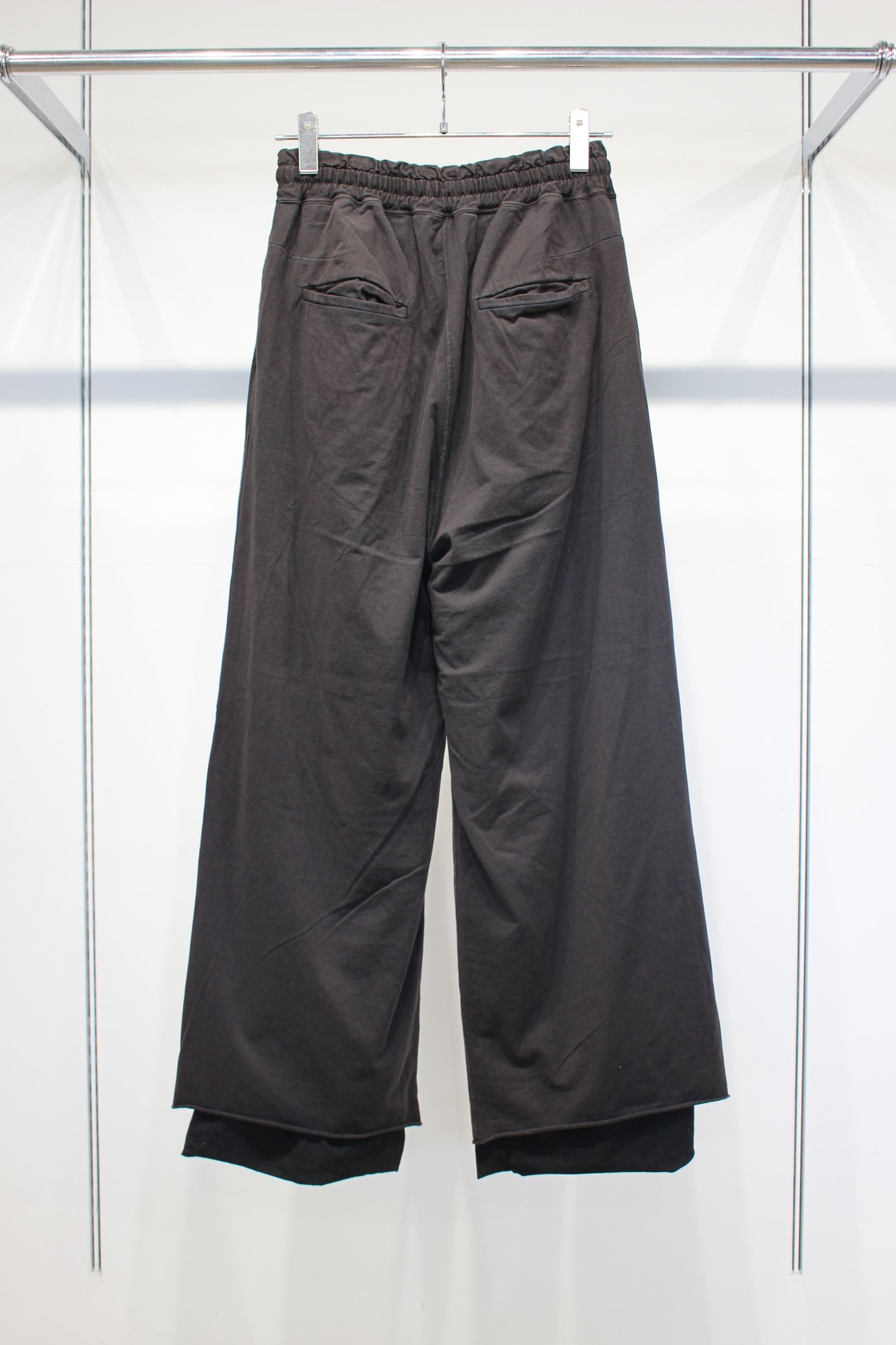 [ラスト1点] DRAPE WIDE EASY CUT SLACKS | BLACK | スラックス