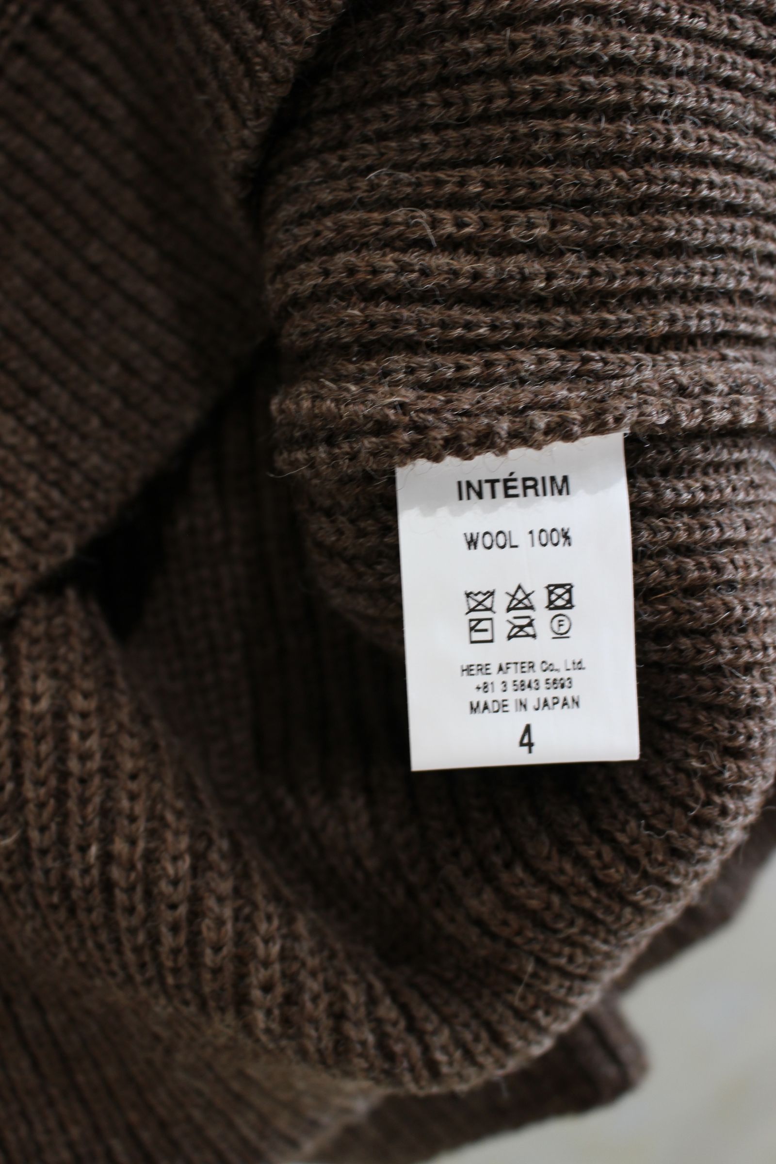 INTERIM - [ラスト1点] NATURAL WOOL HEAVY FISHERMAN CREW SWEATER ...