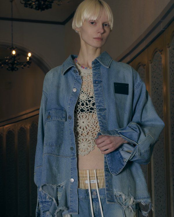 DAMAGE OVER DENIM SHIRT/INDIGO