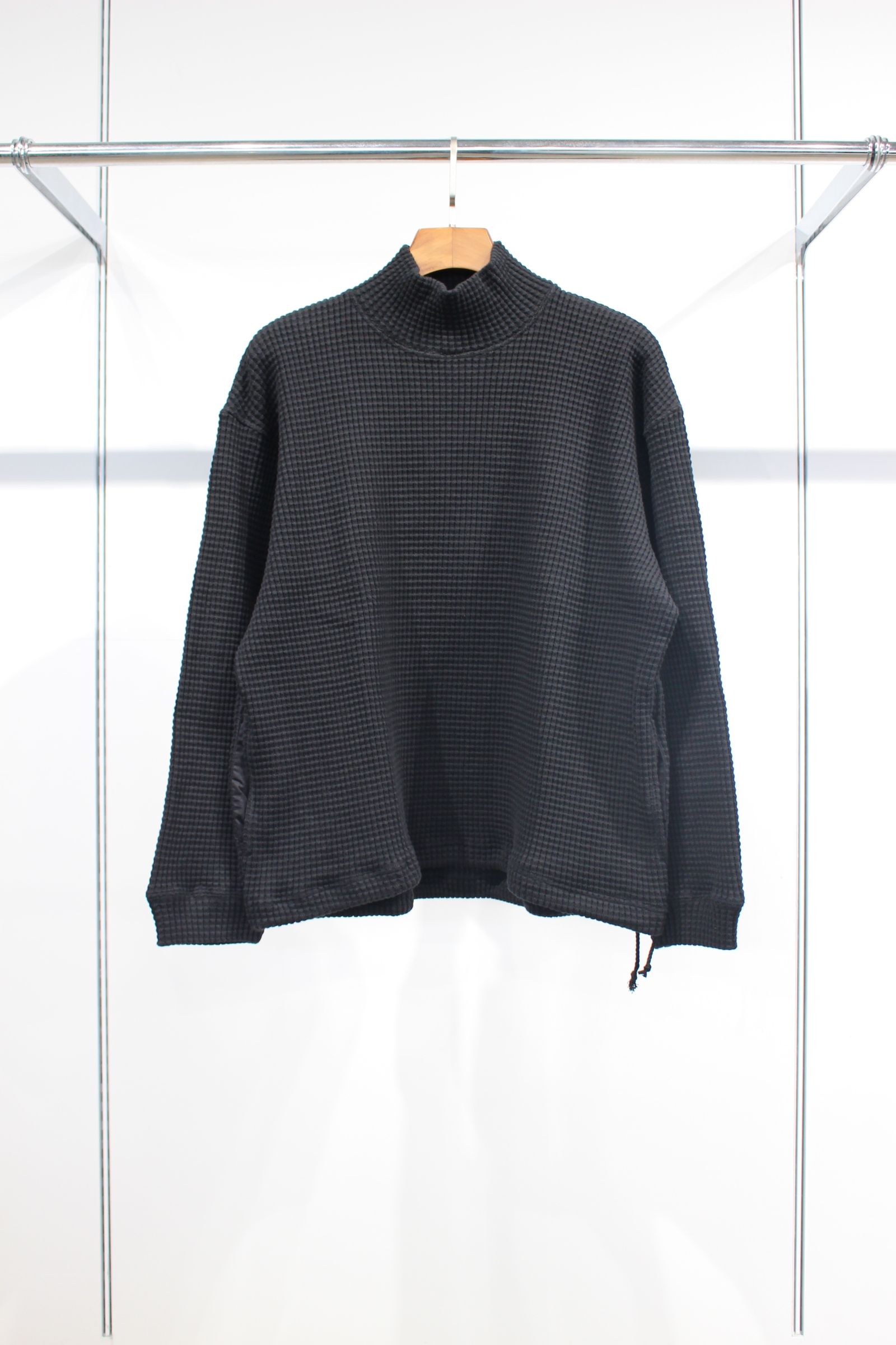 ALBERT MOC SWEATER | BLACK | ワッフルカットソー