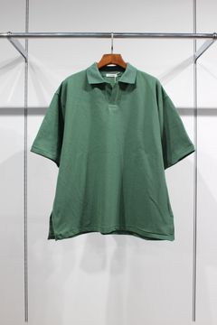 HYPER BIG TANGIS PIQUE SKIPPER POLO SHIRT | L.GREEN | ポロシャツ