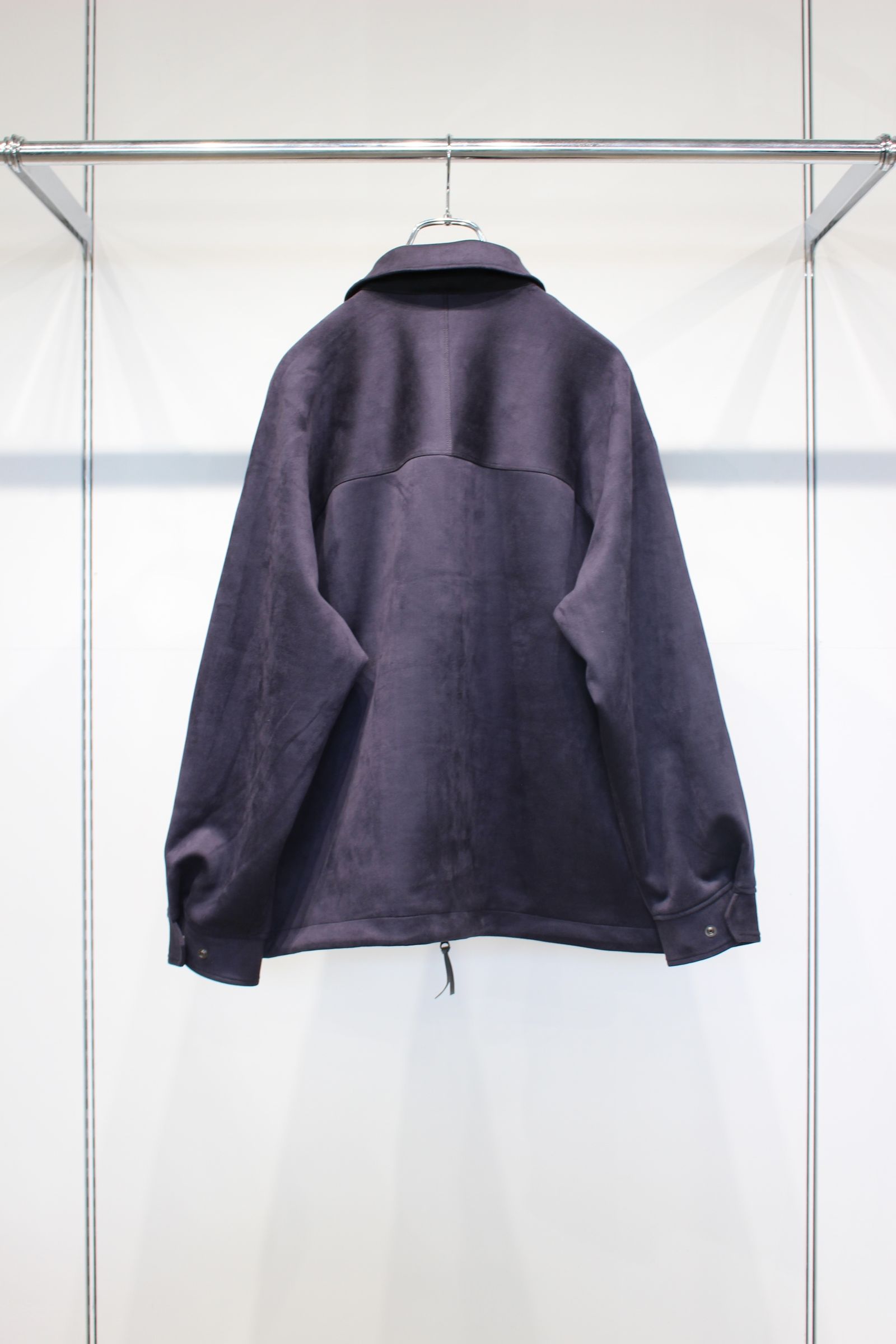 KNIT SUEDE ZIP-UP BLOUSON | SLATE NAVY | ジップアップブルゾン