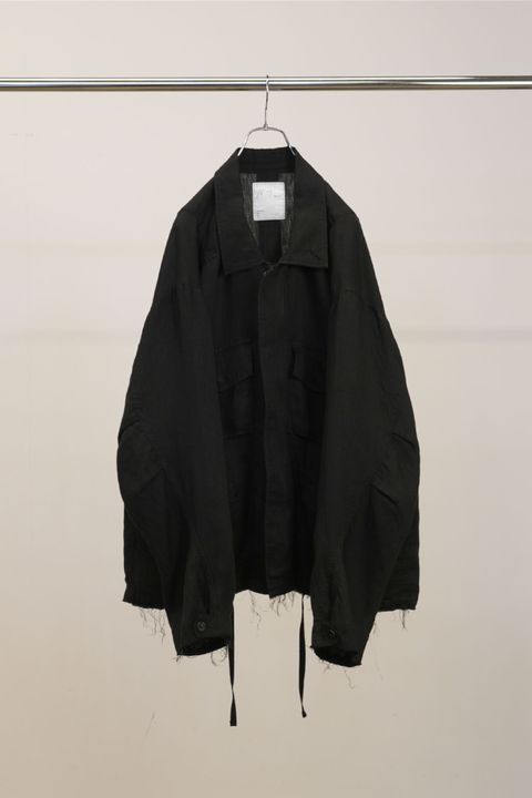 100/S LINEN FIELD JACKET | BLACK | フィールドジャケット