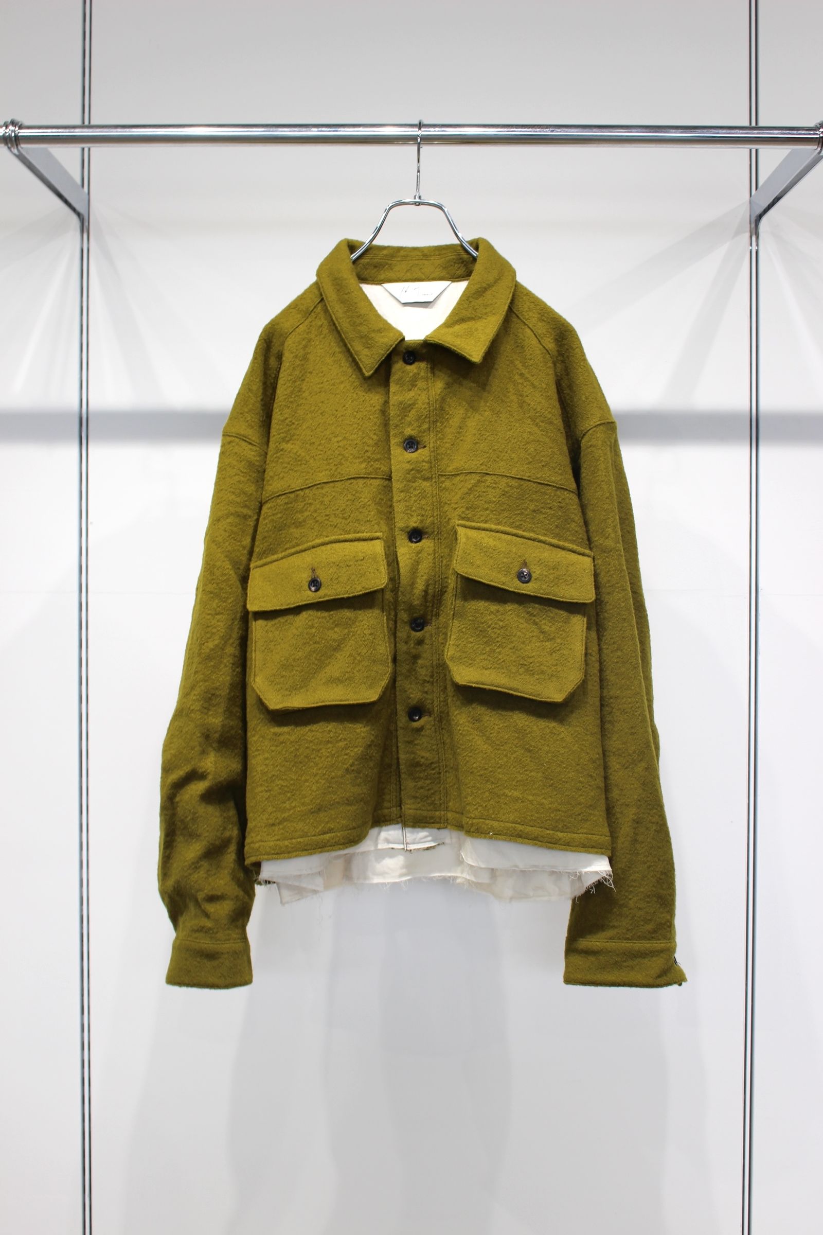 SHRINK WOOL LAYERING JACKET | OLIVE | レイヤリングジャケット