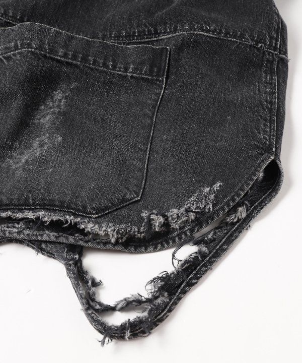 DAMAGE OVER DENIM SHIRT/BLACK