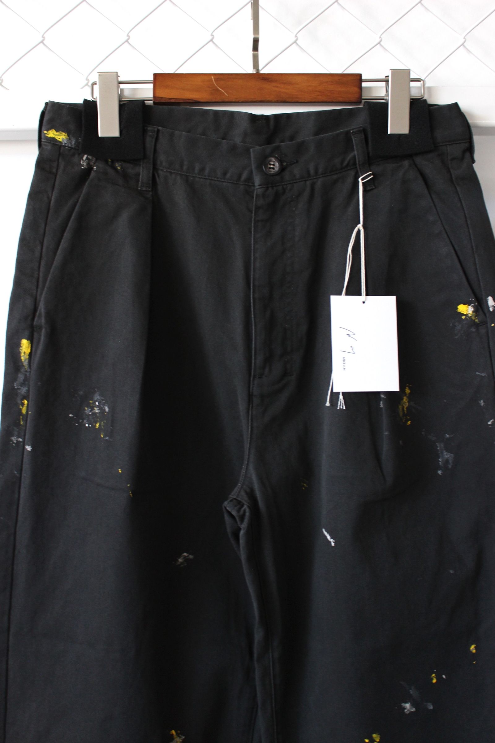 ANCELLM   PAINT CHINO TROUSERS/BLACK   NapsNote