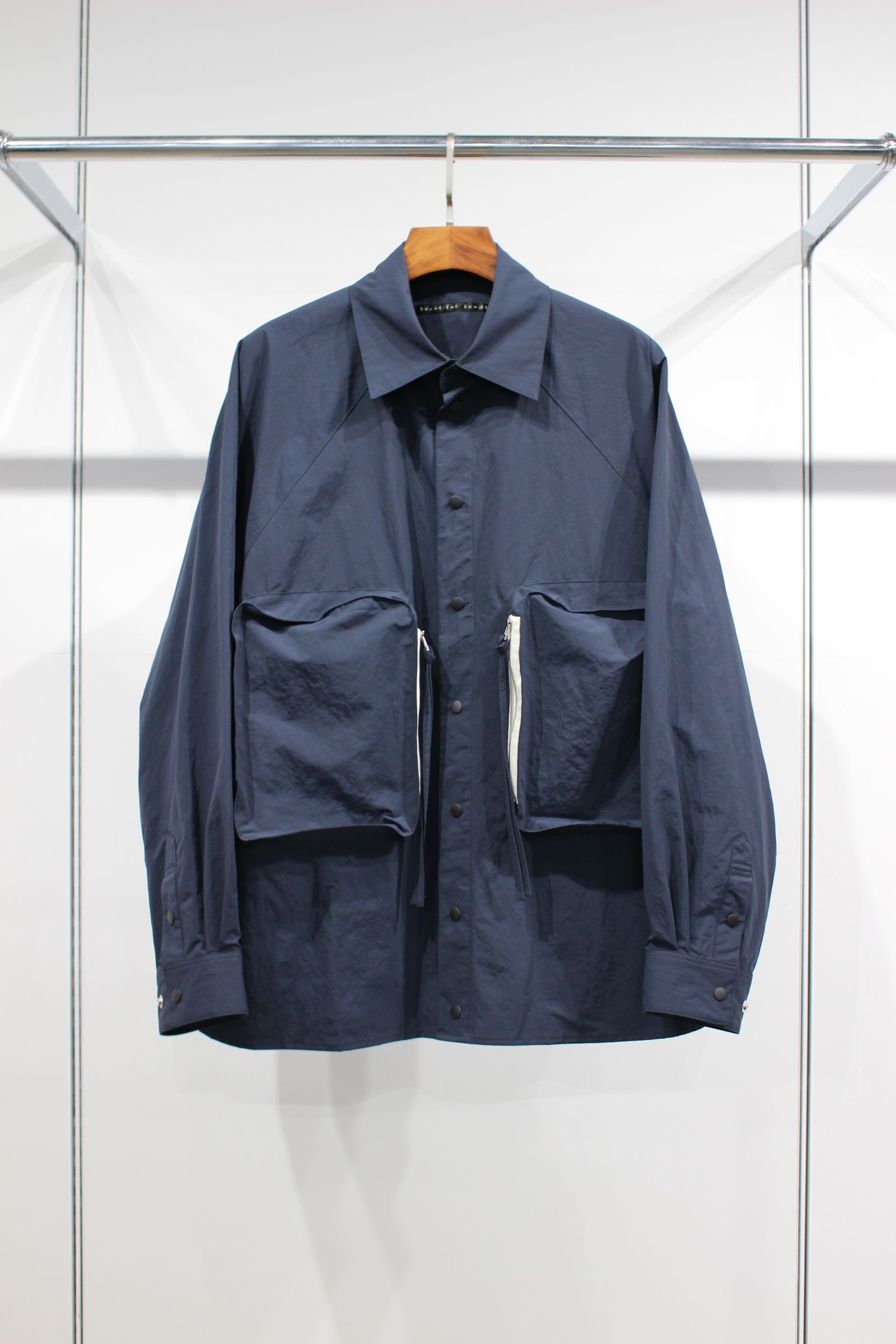 my beautiful landlet - [ラスト1点] NYLON TAFFETA BIG RAGLAN SHIRT 