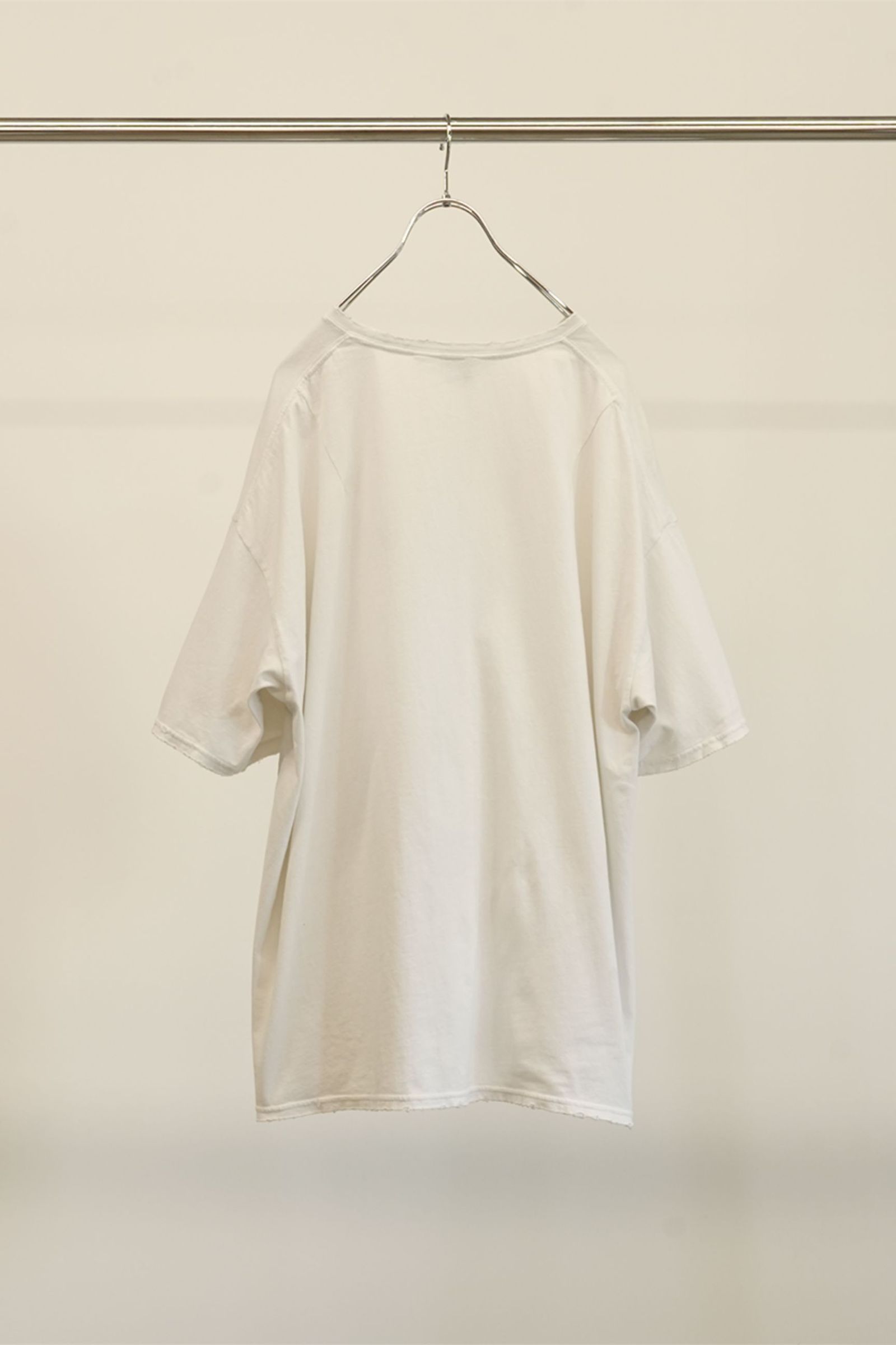 EMBROIDERY DYED T-SHIRT | WHITE | カットソー