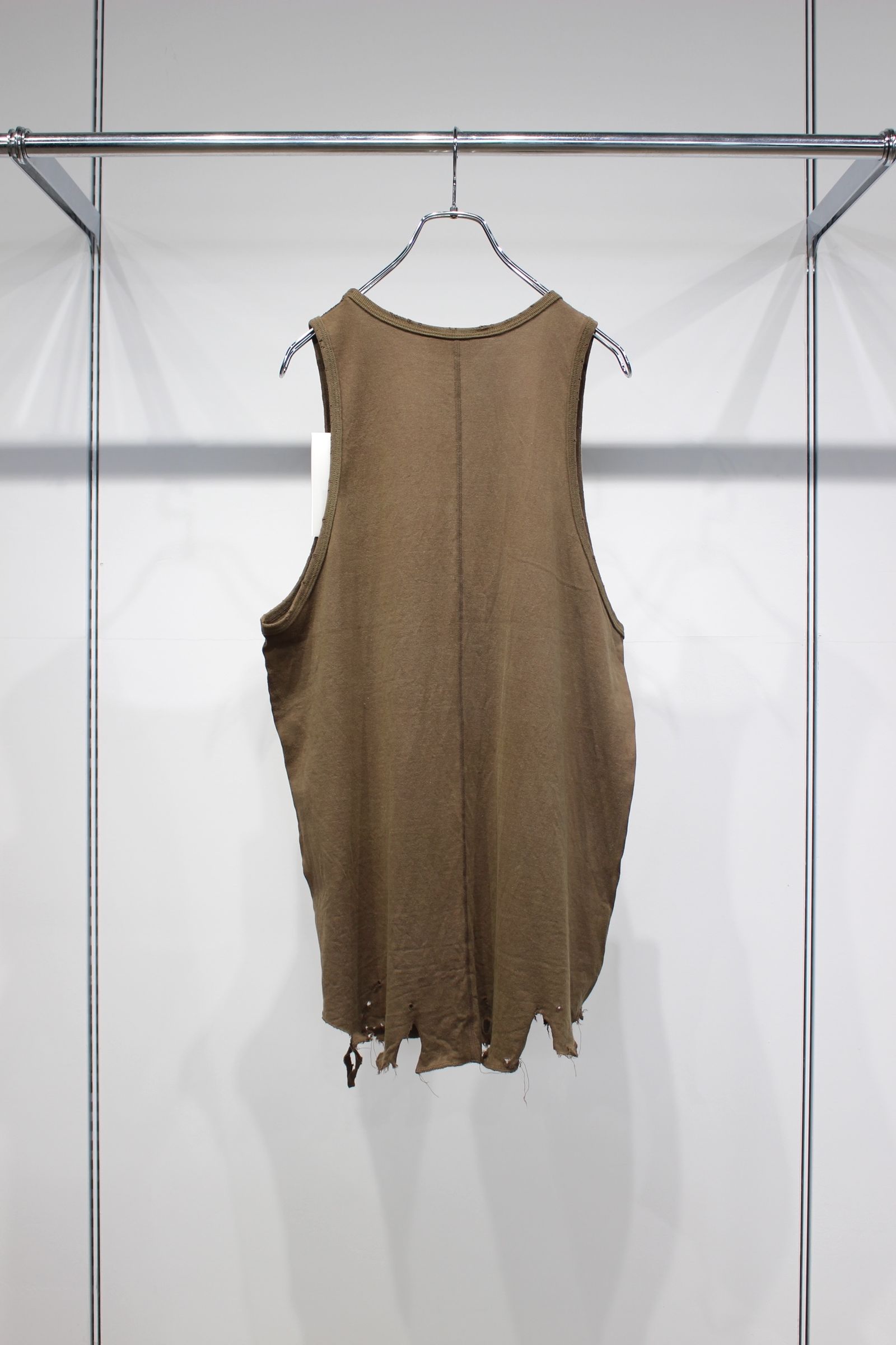 ANCELLM アンセルム 25ss新作 タンクトップ stein comoli ANCELLM - DAMAGE TANK TOP | BLACK | タンクトップ | NapsNote