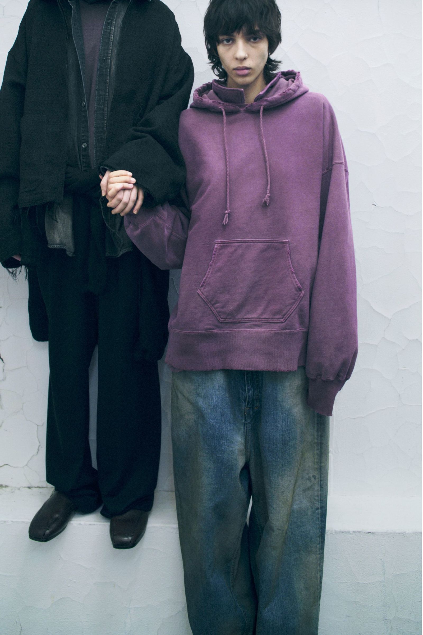 ANCELLM - DYED DAMAGE HOODIE | CHERRY | パーカー | NapsNote ANCELLM - DYED DAMAGE HOODIE | CHERRY | パーカー | NapsNote