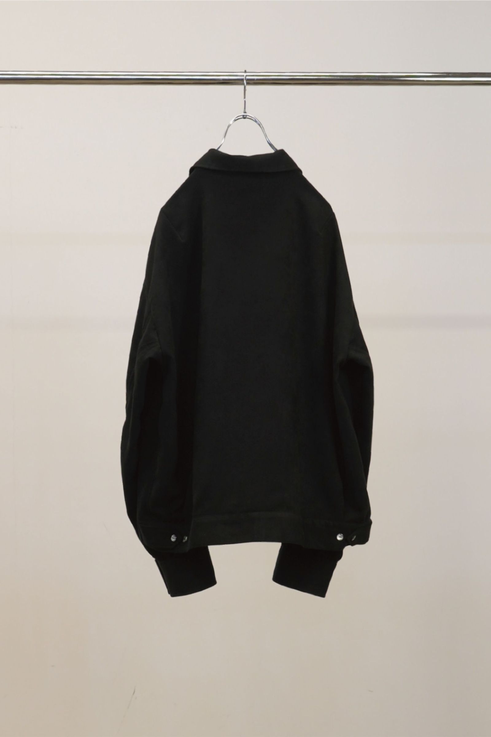 VEGAN SUEDE OPEN COLLAR SHIRT | BLACK | シャツジャケット