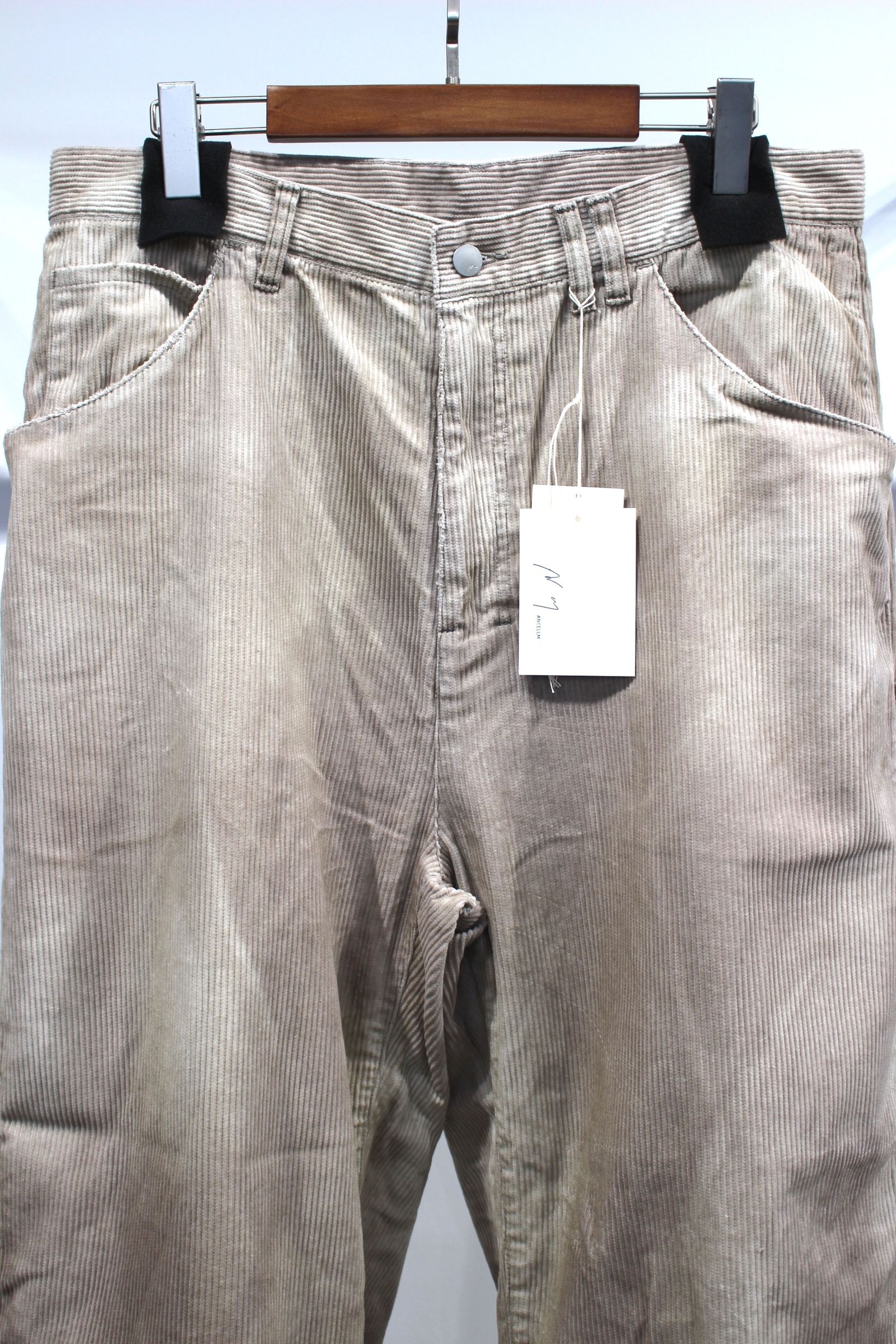 ANCELLM - CORDED VELVETEEN PAINTER PANTS | BLACK