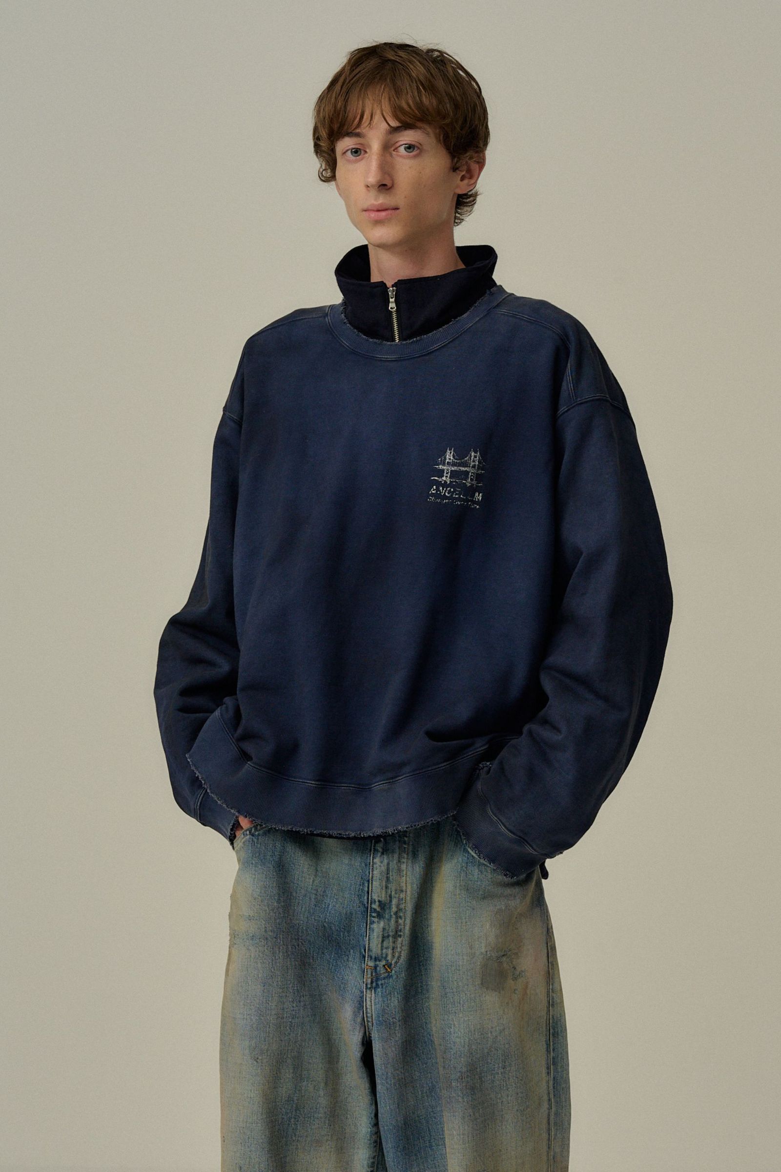 BRIDGE SWEAT SHIRT | NAVY | スウェット