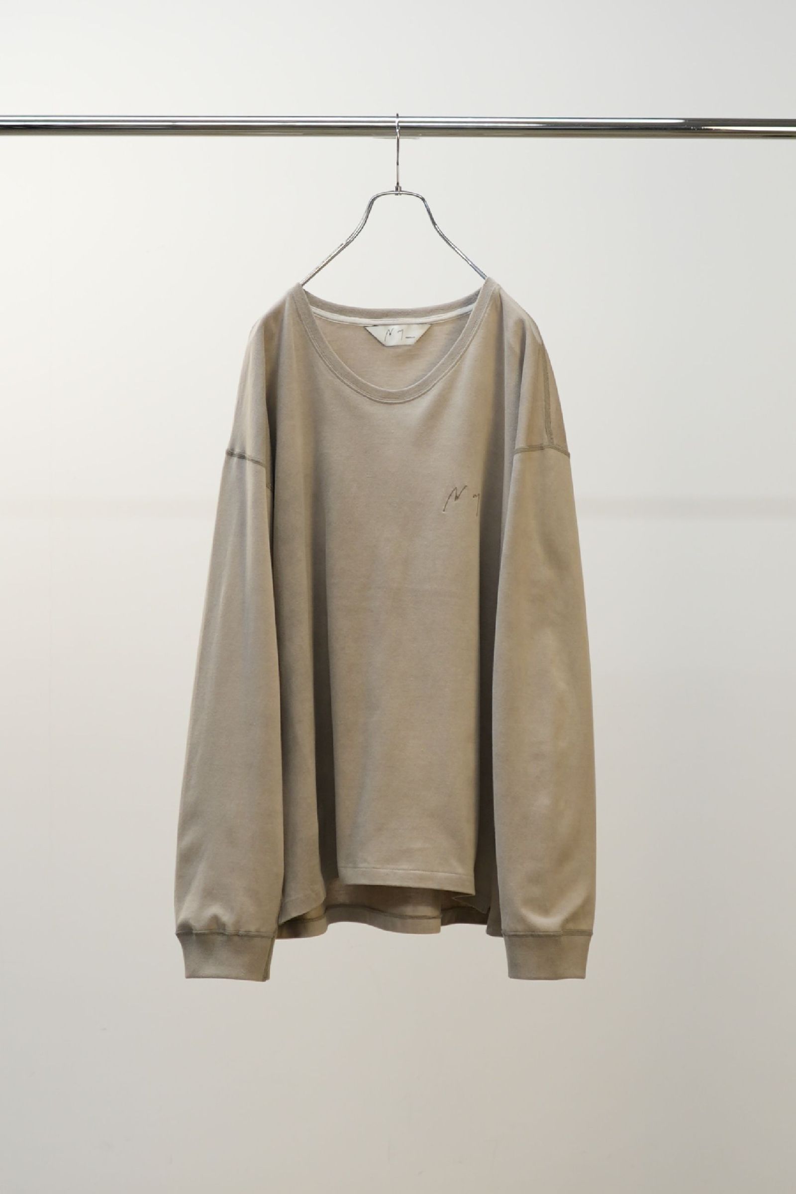 トップス 25SS ancellm UNEVENNESS LS T-SHIRT ANCELLM（アンセルム）】UNEVENNESS LS T-SHIRT -SAND | t