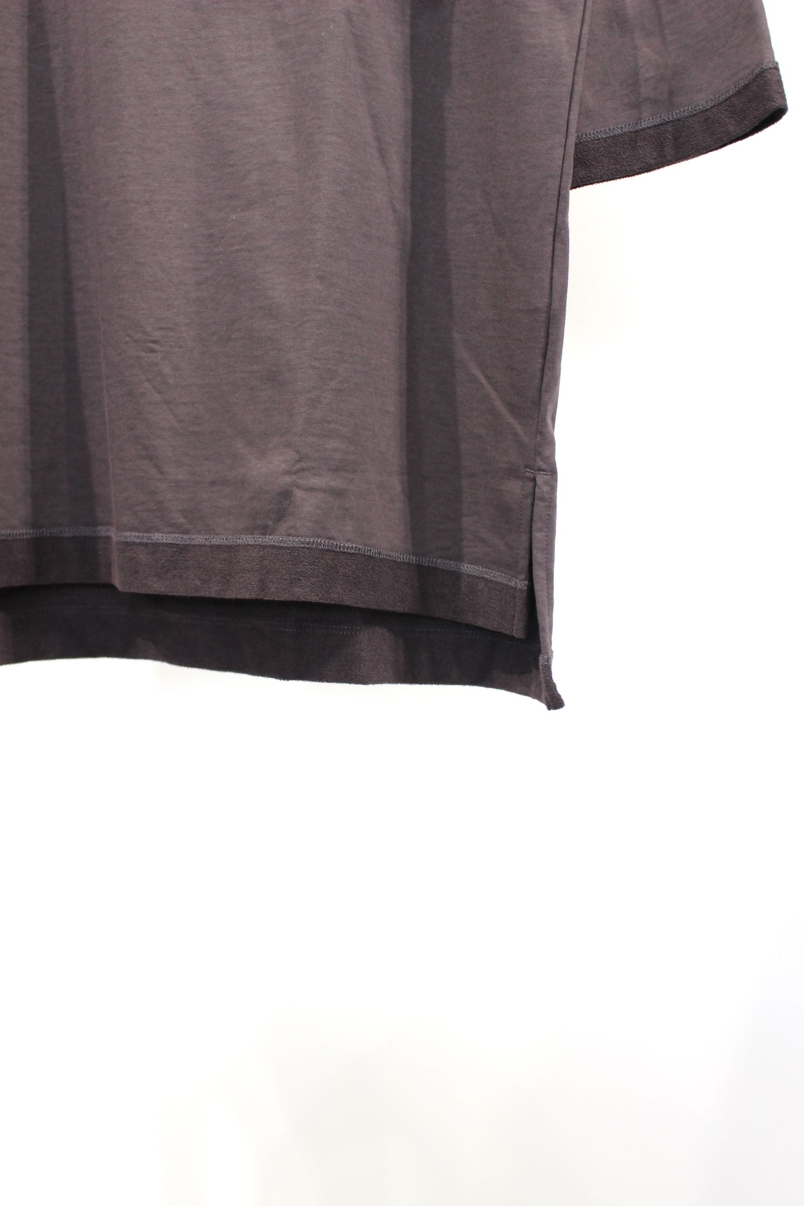 [ラスト1点] COMPACT FRENCH TERRY Q/S TEE | CHARCOAL | カットソー