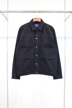 DENIM TRUCKER JACKET -overdyed-/BLACK