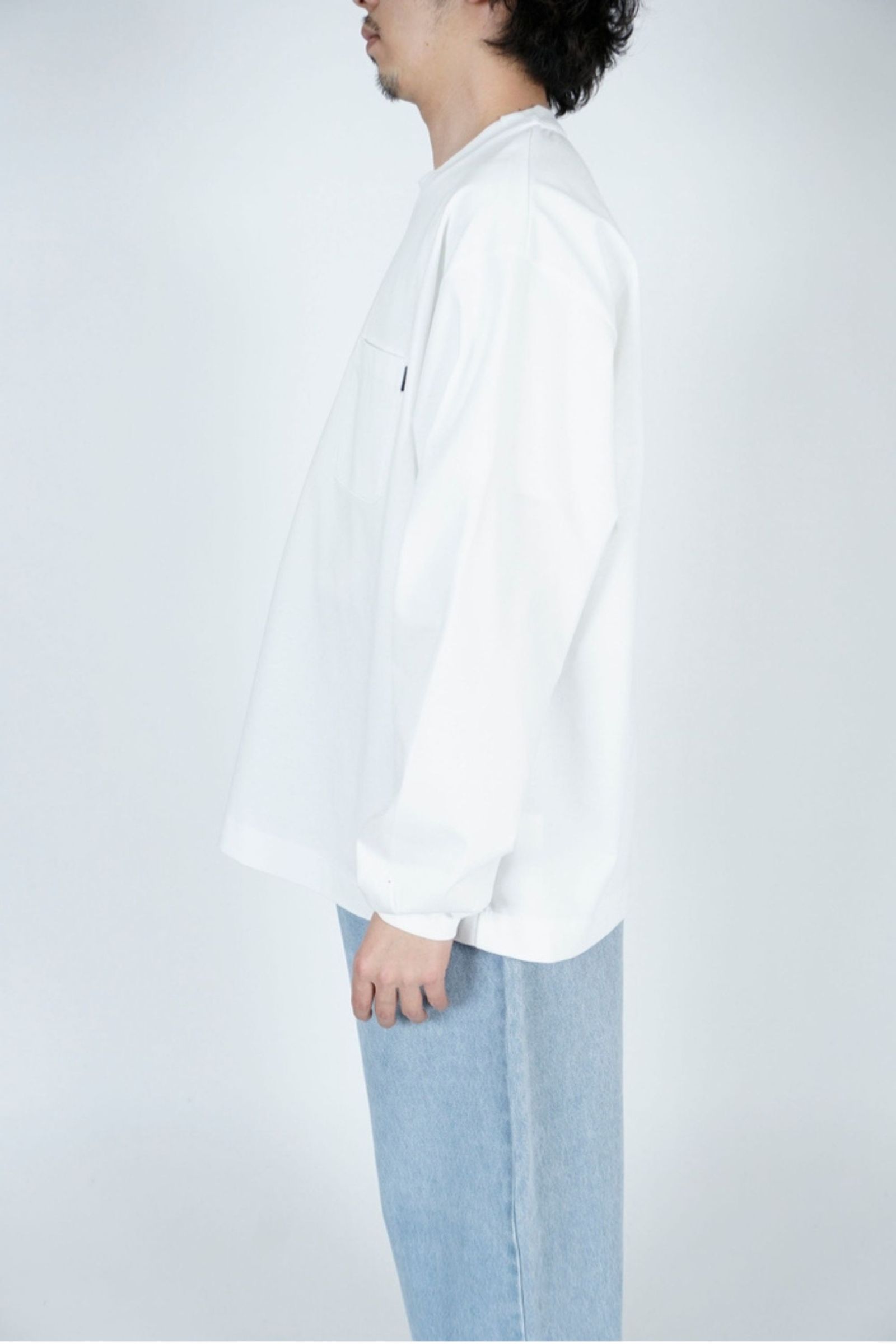 PIS NAME L/S T-SHIRT/WHITE