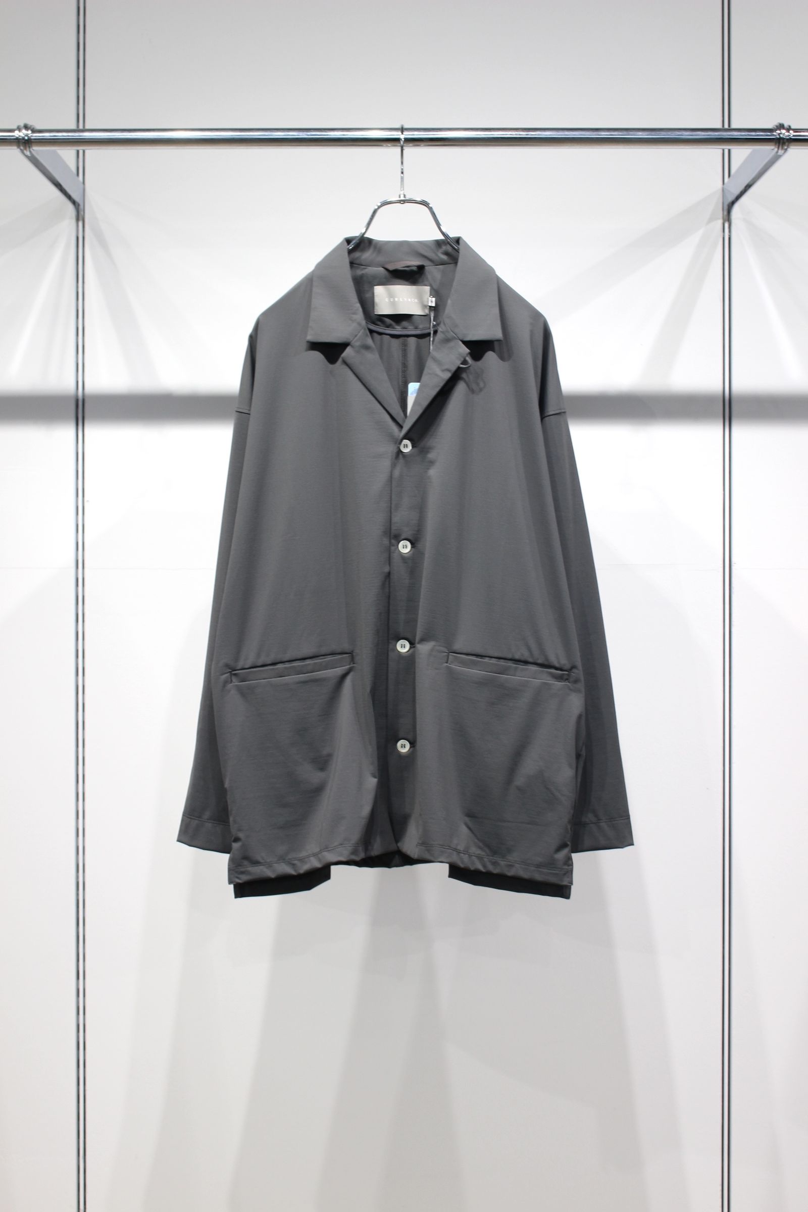 DRY COOL TRICOT SHIRT JACKET | MOSS GRAY | シャツジャケット