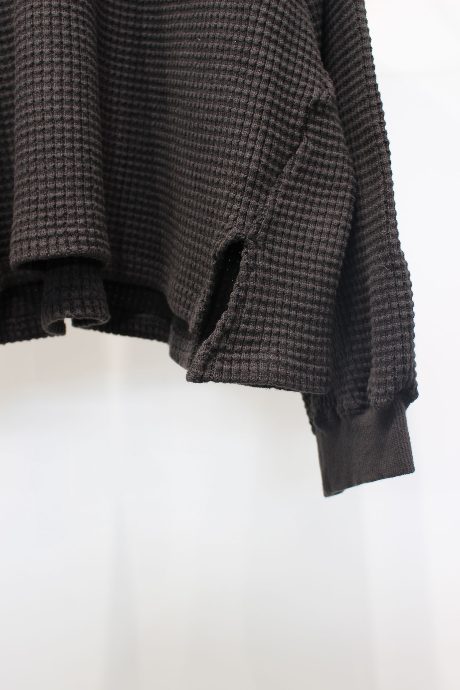 HEAVY WAFFLE OVER LS | BLACK | ヘビーワッフル