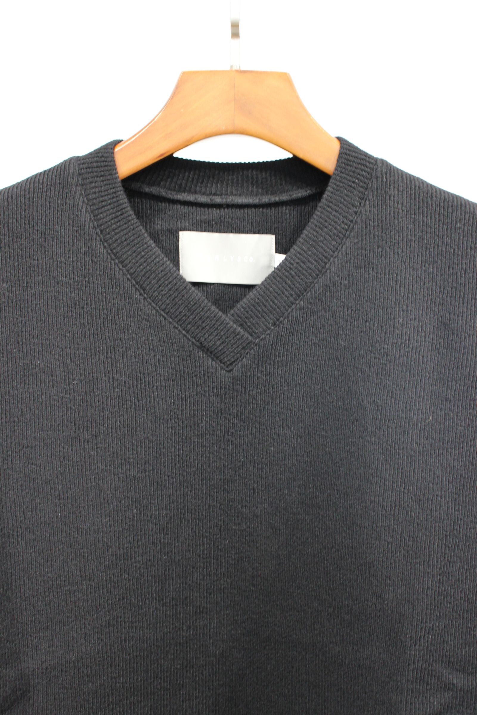 [ラスト1点] KNIT-SAWN VEST | BLACK | ベスト