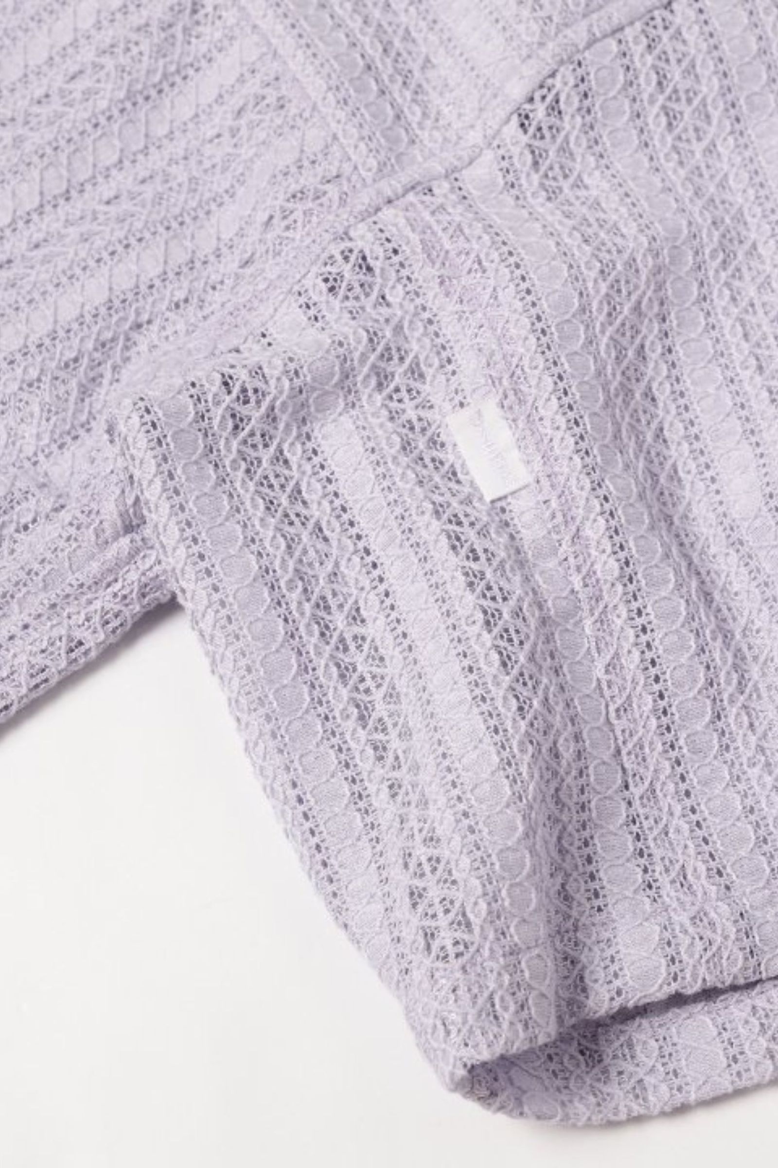 LACE SHIRT S/S/シャツ（半袖）/ラベンダー