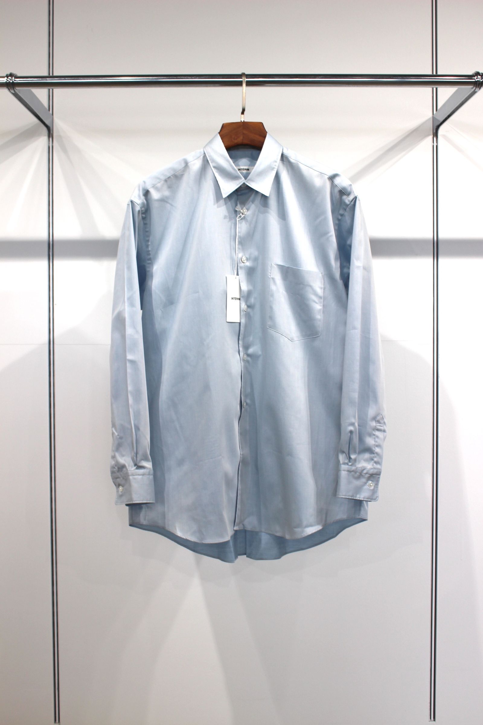 200/2 SUPIMA TWILL REGULAR COLLAR SHIRT/L.BLUE