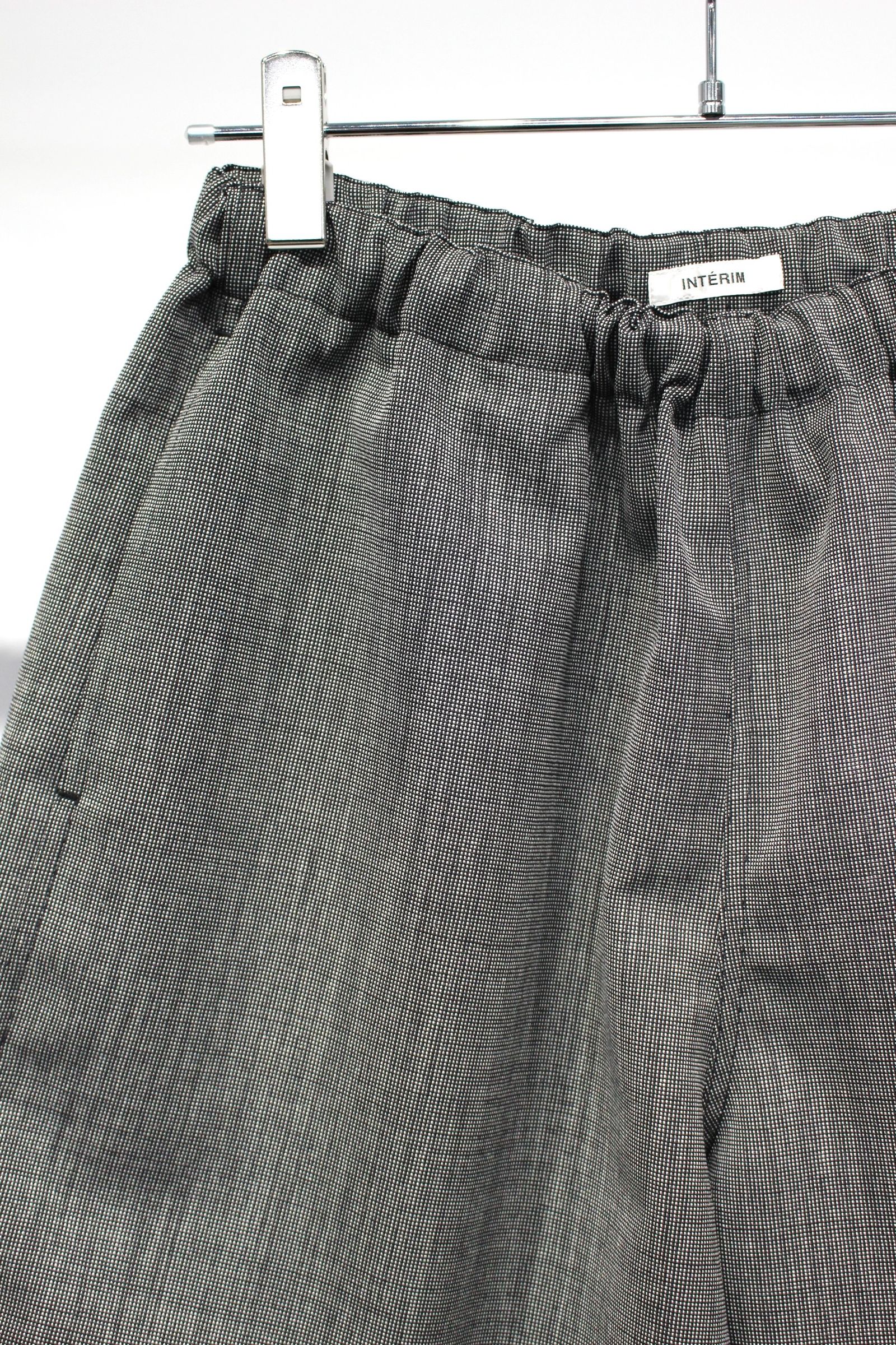 WOOL END-ON-END SUITING HYPER BIG TRAINING EASY SHORTS | BLACK | イージーショーツ