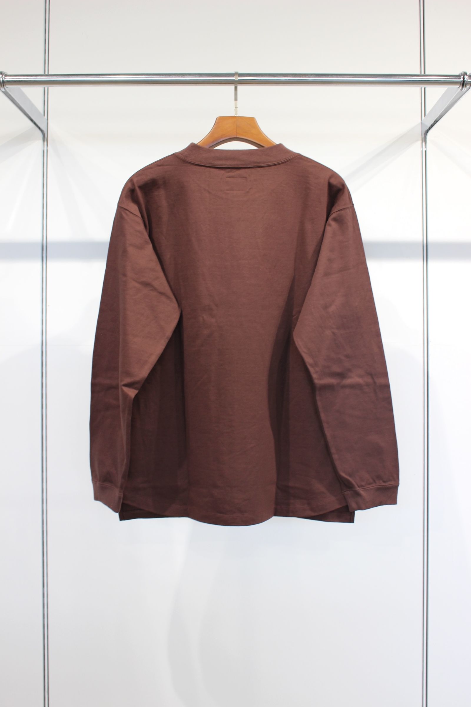 HEAVY PLATING L/S TEE | BROWN | カットソー