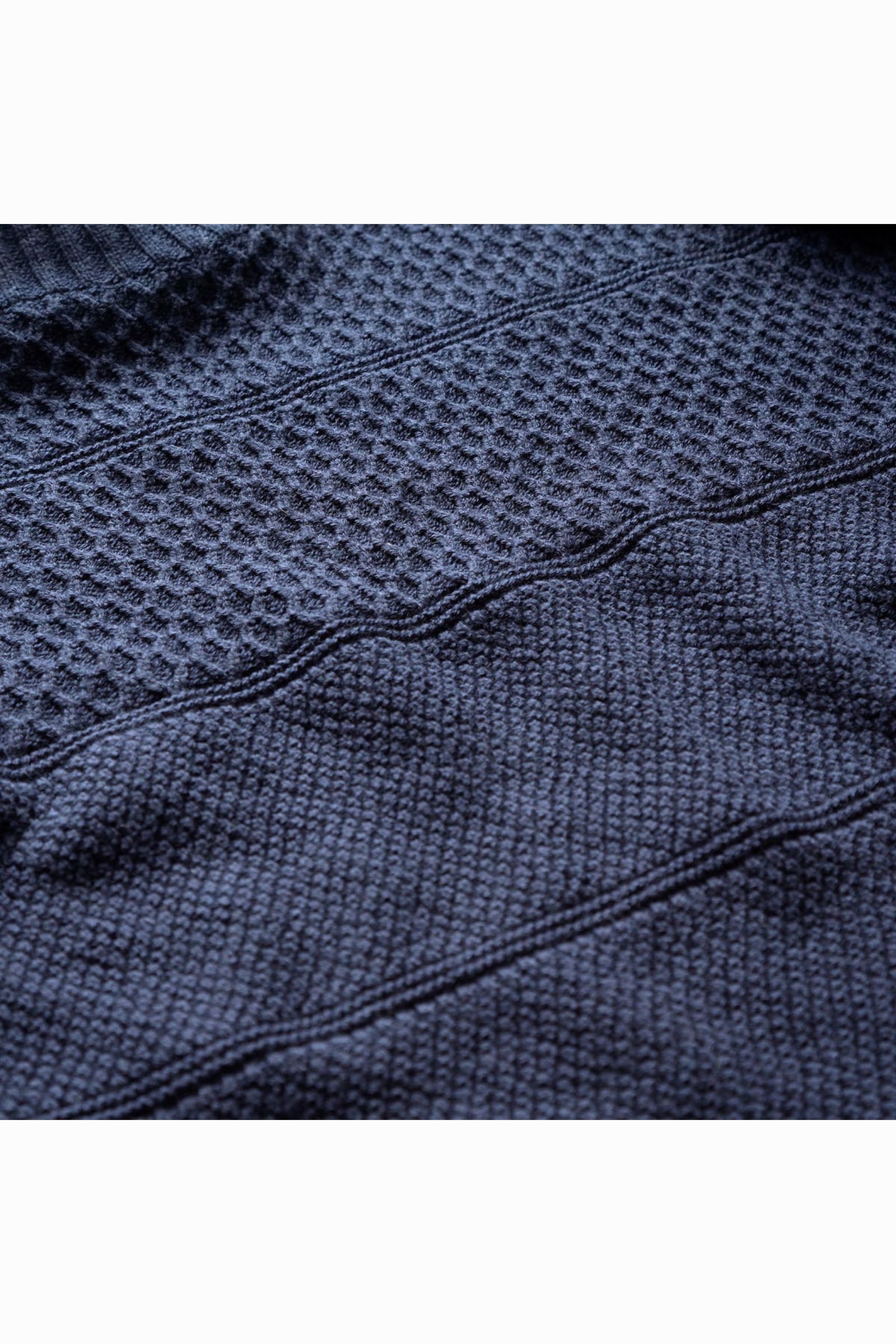 BIG SILHOUETTE WAFFLE P/O KNIT/NAVY