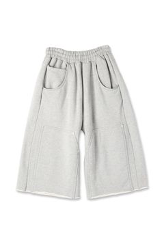 3/4 DOUBLE KNEE SWEAT PANTS | HEATHER GRAY | ショートパンツ