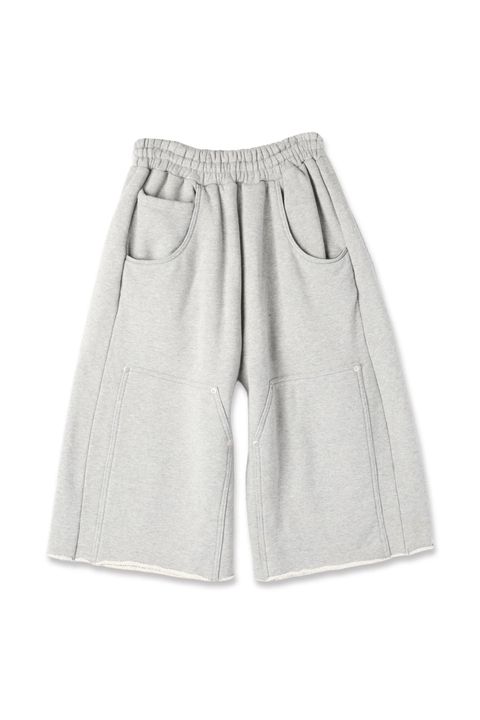 3/4 DOUBLE KNEE SWEAT PANTS | HEATHER GRAY | ショートパンツ