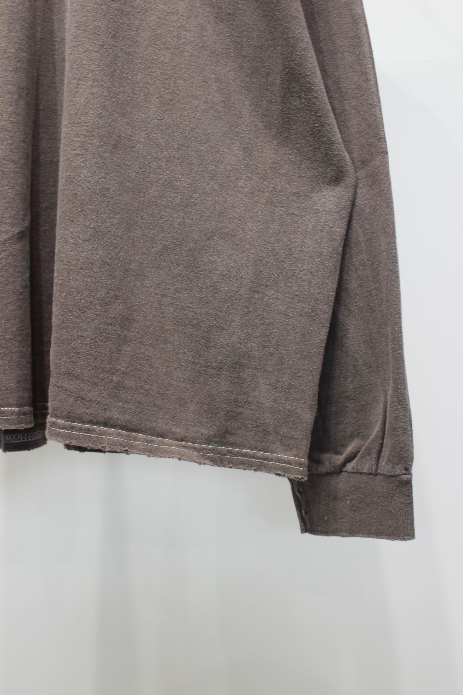 [ラスト1点] EMBROIDERY DYED LS T-SHIRT 2 | BROWN | カットソー