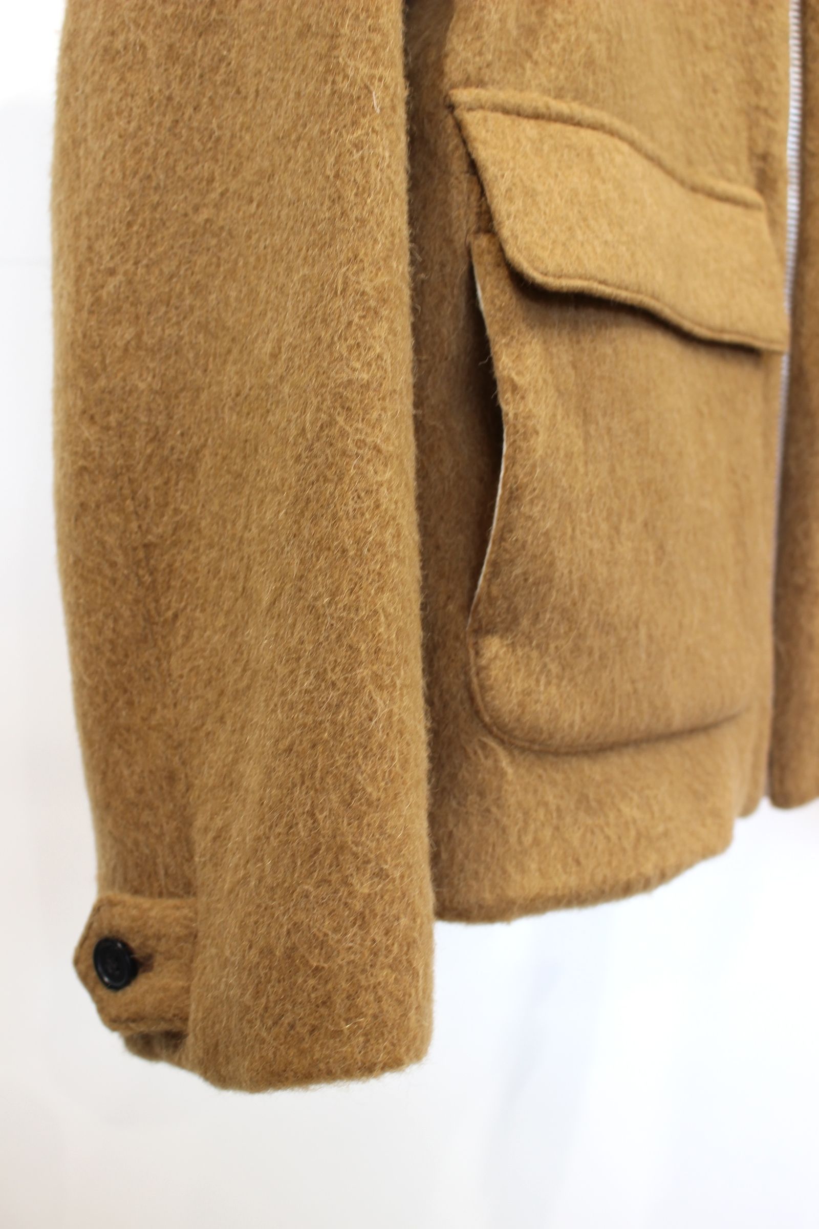 DOUBLE FACE HAIRY ALPACA WOOL SPORTS JACKET | CAMEL BEIGE | ジャケット