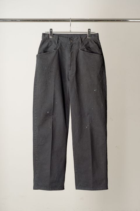 AGING CHINO SLACKS | BLACK | チノスラックス
