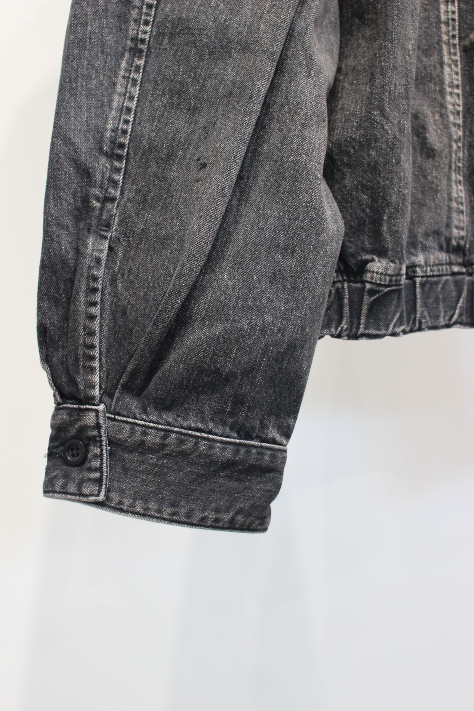 [ラスト1点] AGING DENIM TUCK JACKET | BLACK | デニムジャケット