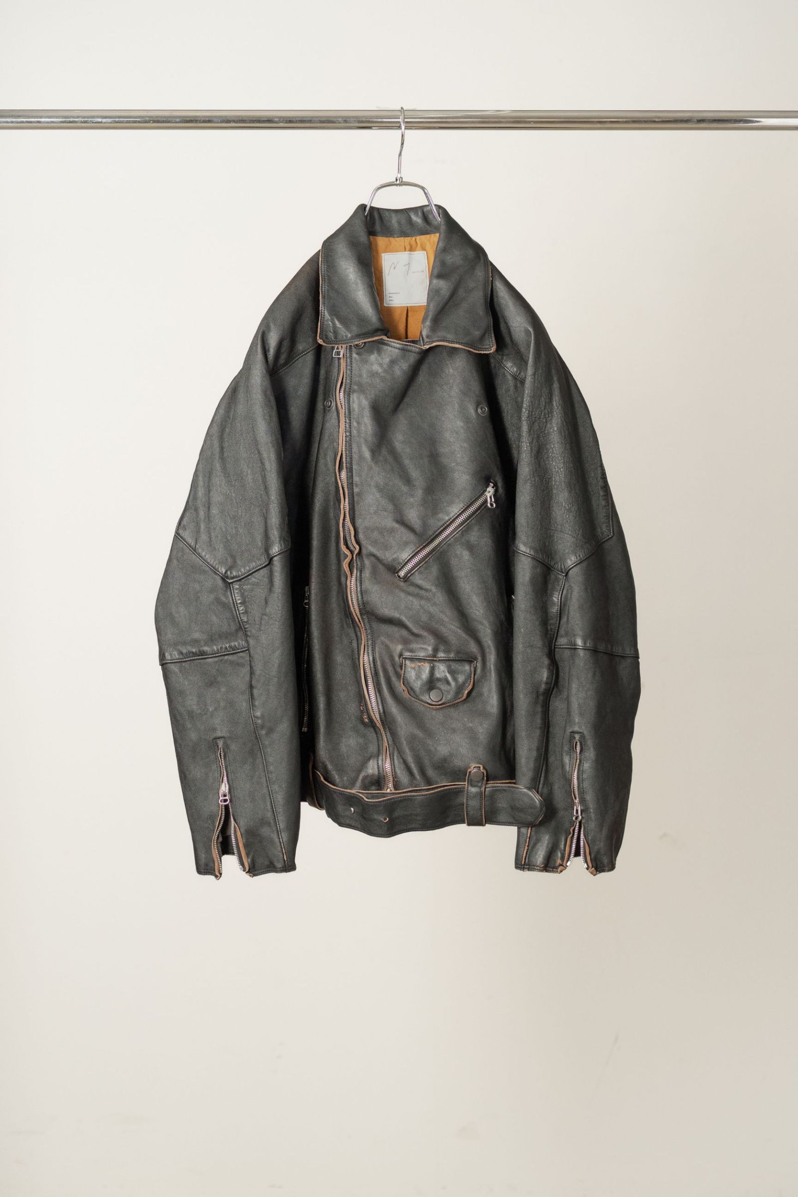 AGING H.L BELTED JACKET | BLACK | レザージャケット