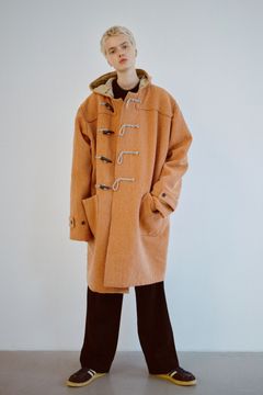 HYPER BIG CASHMERE HEAVY ROYAL NAVY DUFFEL COAT | ORANGE | ダッフルコート