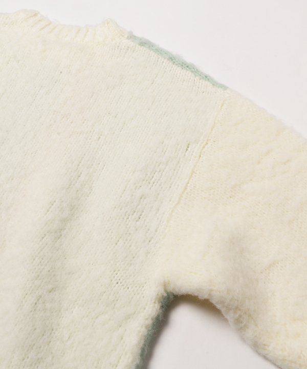 GRADATION KNIT/ニット/オフホワイト