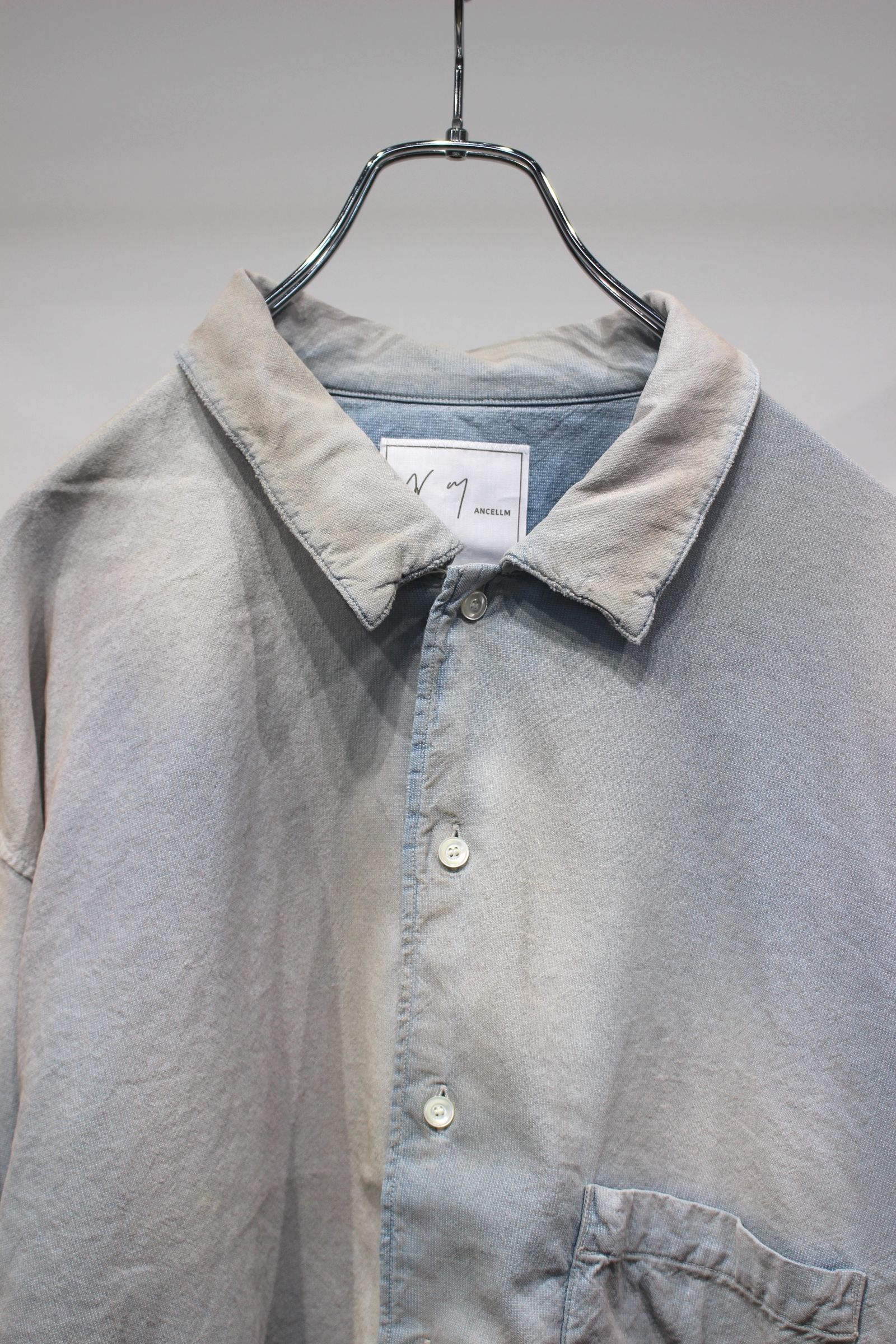 BRUSHSTROKE AGING SHIRT | INDIGO | シャツ