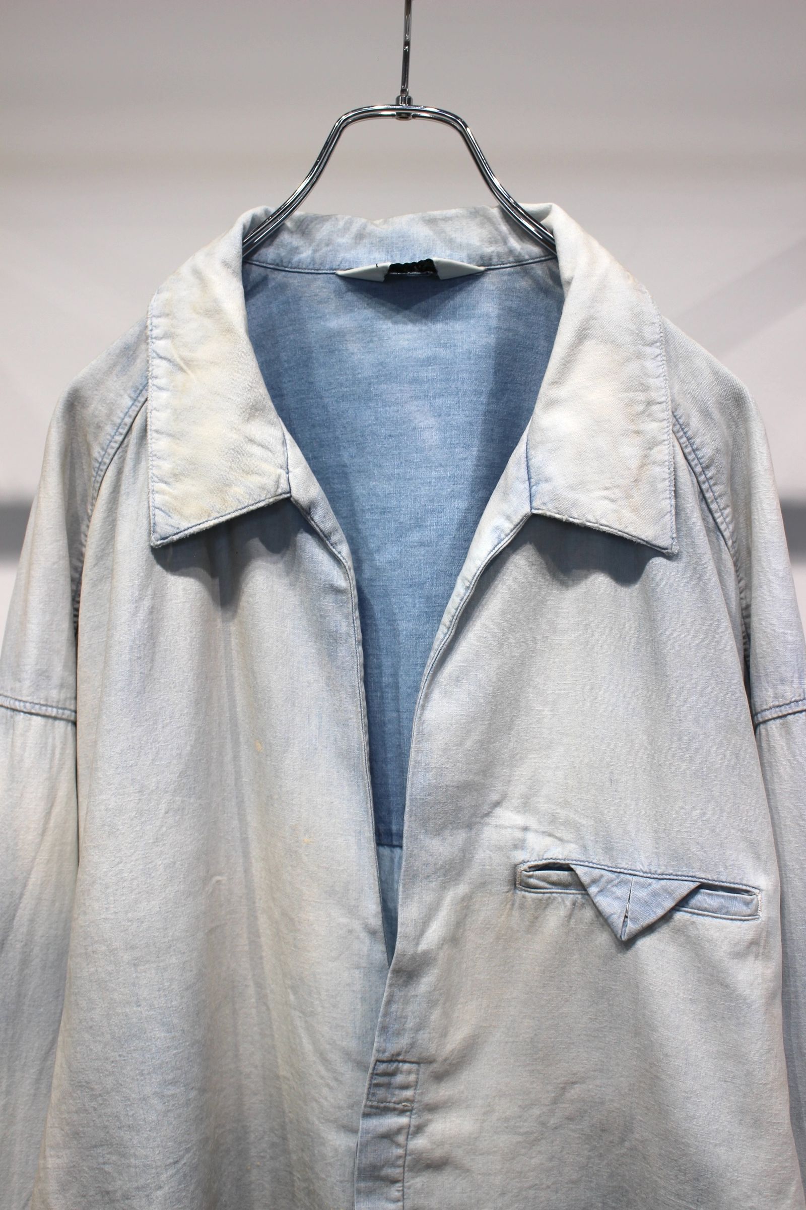[ラスト1点] AGING CHAMBRAY LONG SHIRT | INDIGO | シャンブレーシャツ