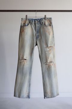 CRASH SELVEDGE SHOE CUT 5P DENIM PANTS/INDIGO