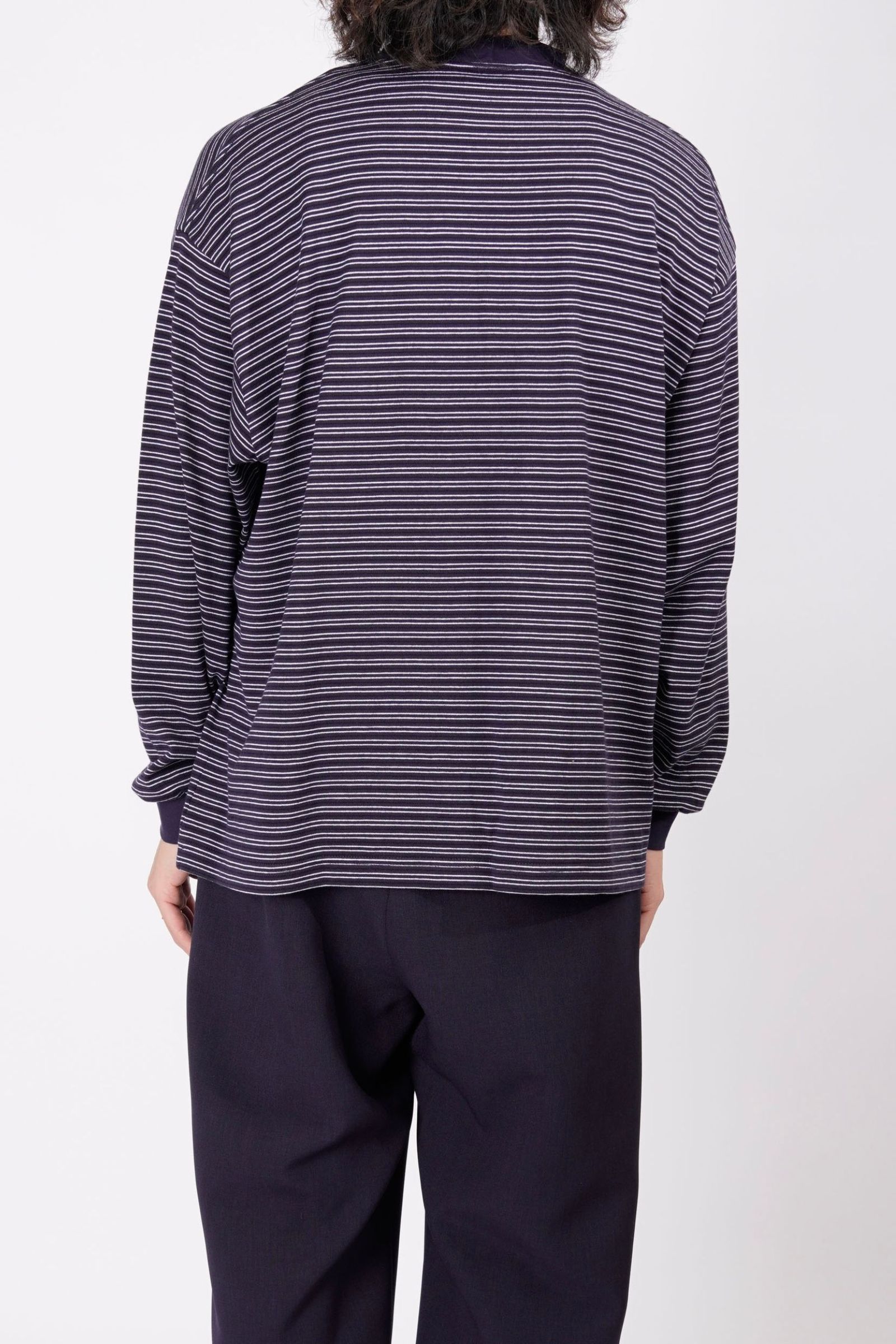 BORDER WIDE L/S T-SHIRT | NAVY | カットソー