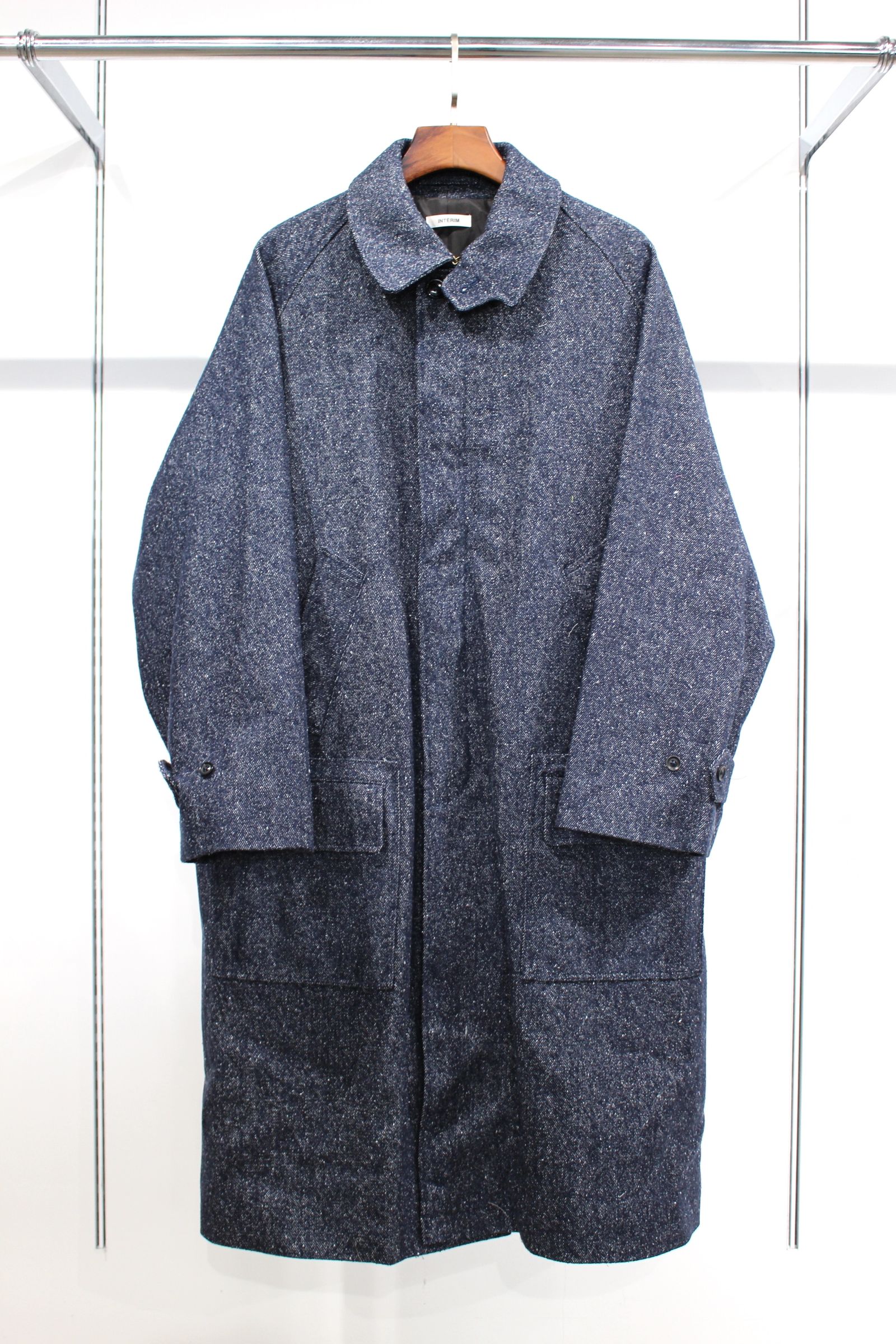 HYPER BIG SILK DENIM SINGLE RAGLAN 4PK FLAT COAT/NAVY DENIM