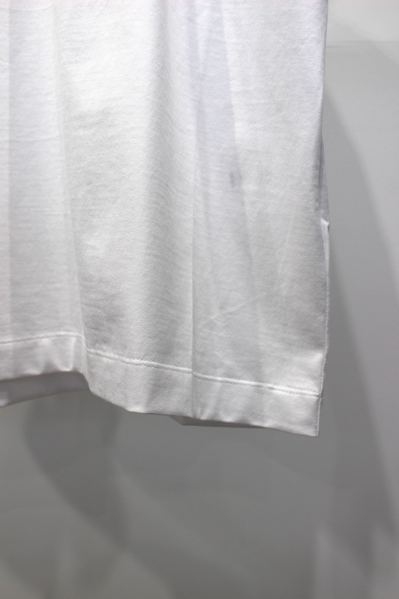 [ラスト1点] MERCERIZATION JERSEY EMBROIDERY T-SHIRT | WHITE | Logo | カットソー