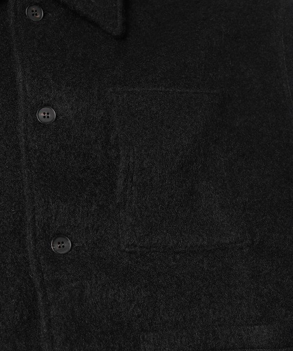 MOHAIR SHIRT JACKET/シャツジャケット/ブラック
