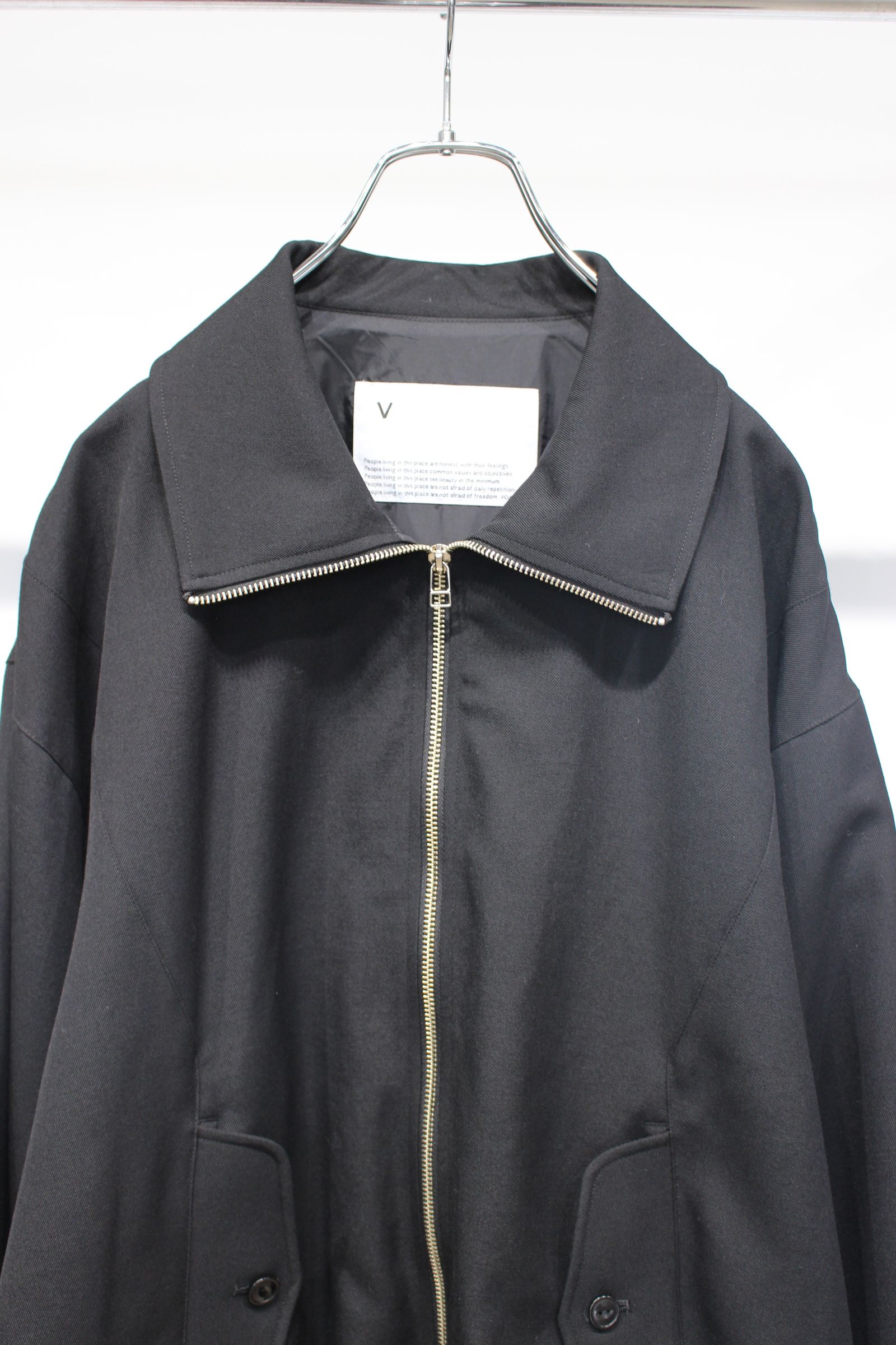 BISHU OLD WOOL GABARDINE Zip Blouson | BLACK | アウター
