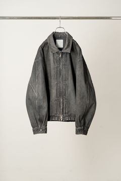 [ラスト1点] AGING DENIM TUCK JACKET | BLACK | デニムジャケット
