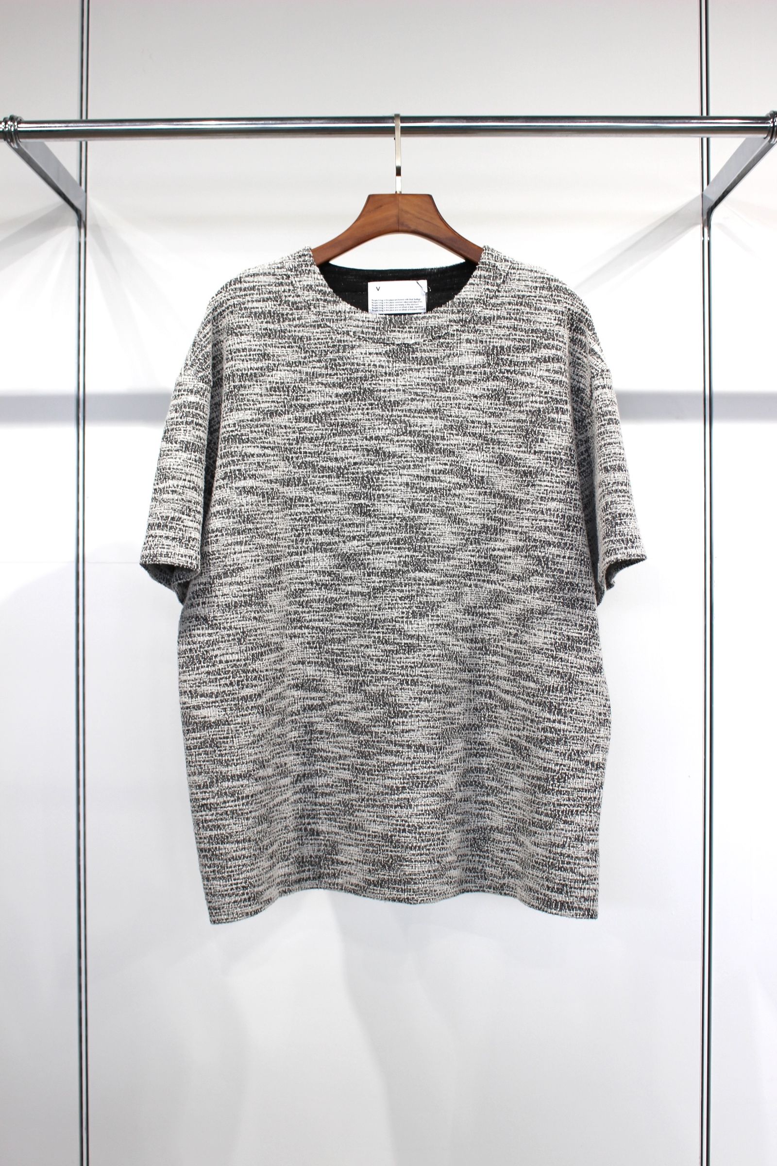Tweed Jarsey Oversize T-Shirt | BLACK | カットソー